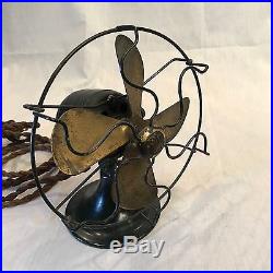 Antique GE 6 Series-F Brass Blade Fan