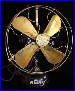 Antique GE Brass Blade Fan 18 inches circa 1895-1901 IT WORKS