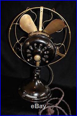 Antique GE Brass Blade Fan 18 inches circa 1895-1901 IT WORKS
