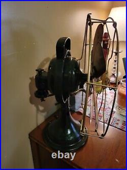 Antique GE Brass Blade Oscillating Desk Fan