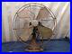 Antique-GE-Cast-Iron-17-Fan-With-4-Brass-Blades-Oscillating-AS-IS-for-Repair-01-ek