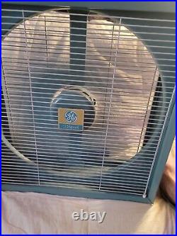 Antique GE Electric Industrial Box Fan MCM CLEAN Collectible Works Great