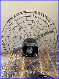 Antique GE Electric Mountable Industrial Caged 2 Blade Aircraft Propeller Fan