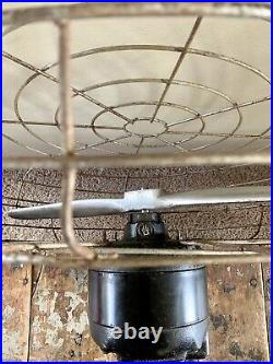 Antique GE Electric Mountable Industrial Caged 2 Blade Aircraft Propeller Fan