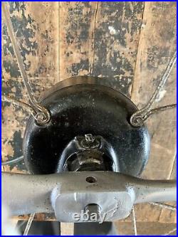 Antique GE Electric Mountable Industrial Caged 2 Blade Aircraft Propeller Fan