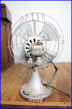 Antique GE Fan Motor 12 metal Blade vintage General Electric industrial Parts