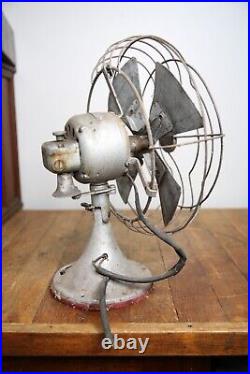 Antique GE Fan Motor 12 metal Blade vintage General Electric industrial Parts