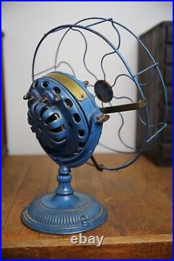 Antique GE Fan Pancake Motor Brass Blade vintage General Electric Parts Repair