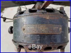 Antique GE General Electric 17 Fan Brass Blades & Hardware Pat. Date 1889-1901