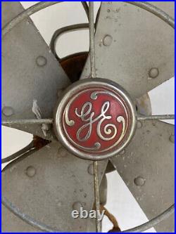 Antique GE General Electric Oscilating Desk Fan. 16 Blade 1951 Vortalex F11V163