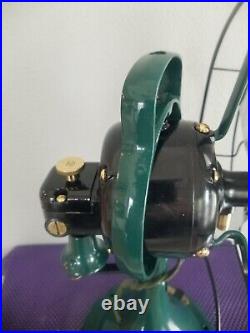 Antique GE Oscillating 12 electric Fan Aluminum BLADES CAT 75425 Ca. 1920