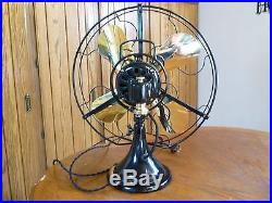 Antique GE fan with 16 inch brass blades