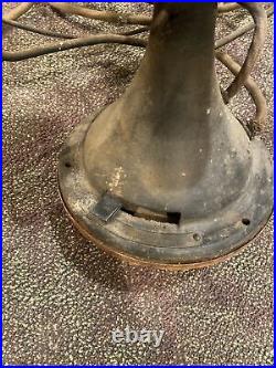 Antique General Electric 16 Oscillating Brass Bell Blade GE Fan WORKS! 75425