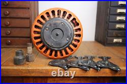 Antique General Electric Ceiling Fan Motor Cast Iron Vintage Parts Restoration