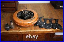 Antique General Electric Ceiling Fan Motor Cast Iron Vintage Parts Restoration