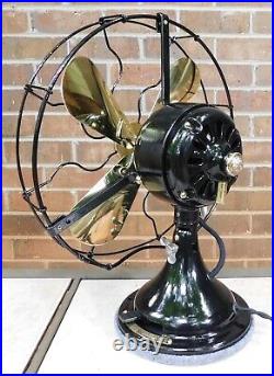 Antique General Electric Fan. 3 Speed, Brass, Cast, Just Reworked. 12 Blades