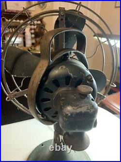 Antique General Electric Form ANI Cat 75423 3 Speed Oscillating Desk Fan