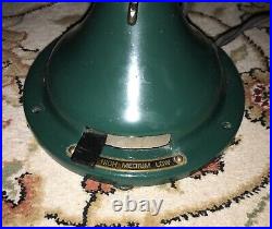 Antique General Electric GE Brass 12 Blade Fan. Vintage restored. Stands 16