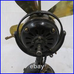 Antique General Electric GE Fan Brass 4 Blade 16 1901 for Parts-Repair