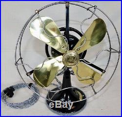 Antique General Electric GE Whiz Fan. 9 Brass Blades. Oscillates. Just Reworked