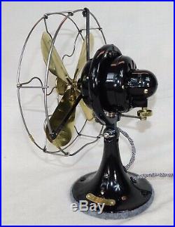 Antique General Electric GE Whiz Fan. 9 Brass Blades. Oscillates. Just Reworked