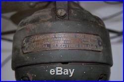 Antique General Electric Ge Fan Alternating Current Fan Motor 1906 Works Retro
