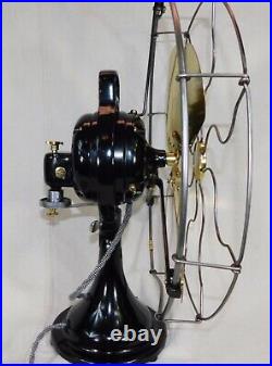 Antique General Electric Oscillating Fan. Just Reworked. Brass Blades. 3 Speeds