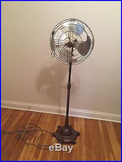 Antique General Electric Vortalex 18 Pedestal Oscillating Fan 1930's