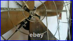 Antique HOLLYWOOD REGENCY HUNTER CENTURY Table Fan 3 Speed Oscillating Tilt C16