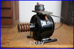 Antique Holtzer Cabot pancake early electric utility motor fan brass vintage