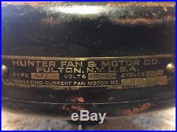 Antique Hunter Fan & Motor Company Ceiling Fan C17 Beautiful! Nice Blades