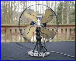 Antique Industrial EMERSON 29646 Brass Blade Fan FULLY TESTED + WORKS