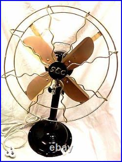 Antique Look Western Electricpropeller Fan Iron Cast Rare To Find