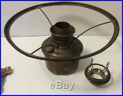 Antique MILLER JUNO LAMP PARTS Ready for Electric, Urn Base, Winged Cherubs, Fans