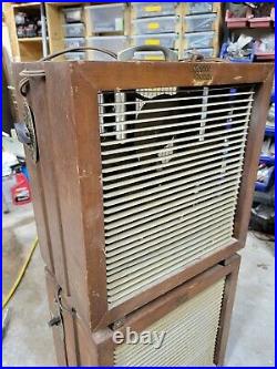 Antique Mathes Cooler Cooling Fan 4 Speed Control Model 543 Wood (Made in USA)