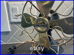 Antique Menominee Electric Mfg Cofan Black/gold Brass Working Serial #a16323