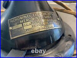 Antique Menominee Electric Mfg Cofan Black/gold Brass Working Serial #a16323
