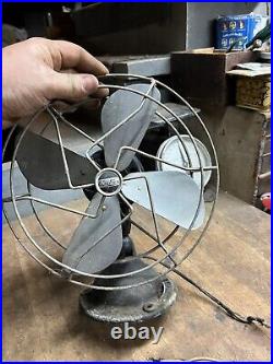 Antique Old Rare Electrex United Drug Co X571 Series C Electric Desk Fan 10 USA