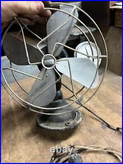 Antique Old Rare Electrex United Drug Co X571 Series C Electric Desk Fan 10 USA