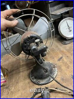 Antique Old Rare Electrex United Drug Co X571 Series C Electric Desk Fan 10 USA