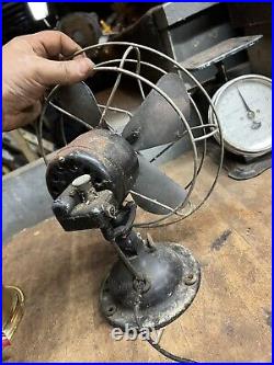 Antique Old Rare Electrex United Drug Co X571 Series C Electric Desk Fan 10 USA