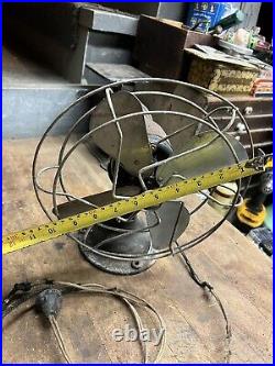 Antique Old Rare Electrex United Drug Co X571 Series C Electric Desk Fan 10 USA