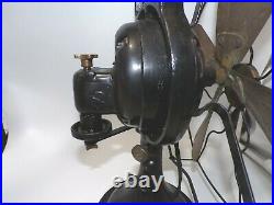 Antique Original GE General Electric Bell oscillator Fan Cast Iron & Brass