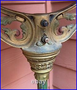 Antique Ornate Nouveau 1920's Victor Luminaire Electric Floor Fan Lamp