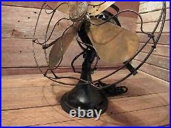 Antique RARE 1906 Hunter Electric Fan 16 Brass Blades Kidney Oscillator PARTS