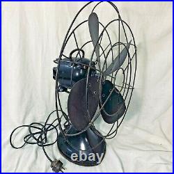 Antique RM Electric Fan 16 #262 Robbins Myers Oscillating Table Fan Model CG-16