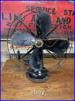 Antique RM Electric Fan 16 #5304 Robbins Myers Oscillating Table Fan