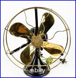 Antique ROBBINS MYERS 2110 12 Brass BladeWire Cage 3 Speed Electric Fan WORKS