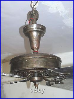 Antique Rare Electric Large Heavy Ceiling Fan London Working Veritys Or Edison