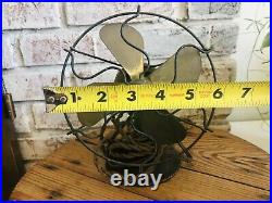 Antique Rare GE Brass Blade Fan 6 General Electric Small
